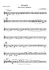 Allegretto for Four Clarinets – 2nd Clarinet Part