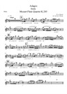 Adagio from Mozart Flute Quartet (Flute Solo and Piano) – Flute Part